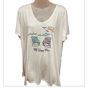 Casey Key short sleeved  plus size 2X casual my happy place T shirt